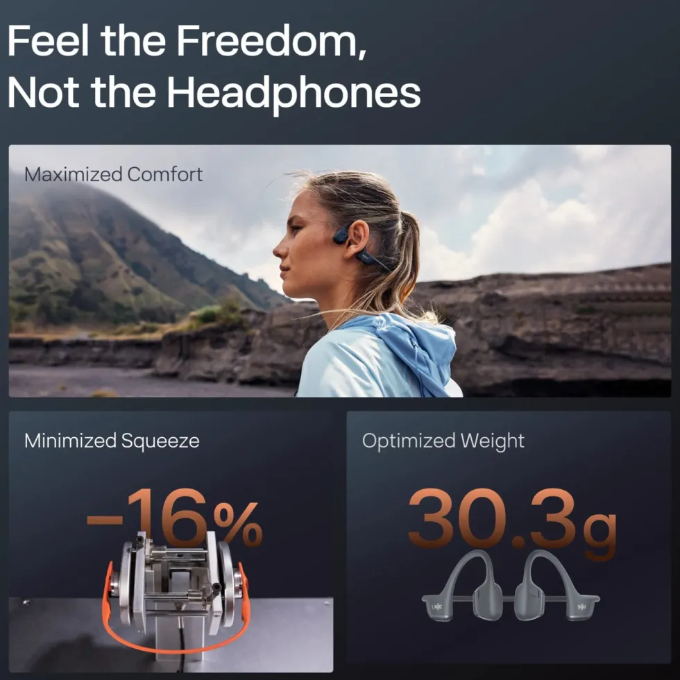 Shokz OpenRun Pro 2 Mini Trådløse hodetelefoner Svart