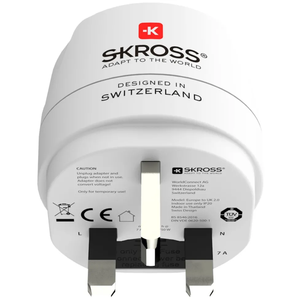 Skross Jordet reiseadapter Storbritannia