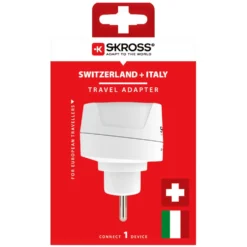 Skross Jordet reiseadapter - Sveits, Italia og Brasil