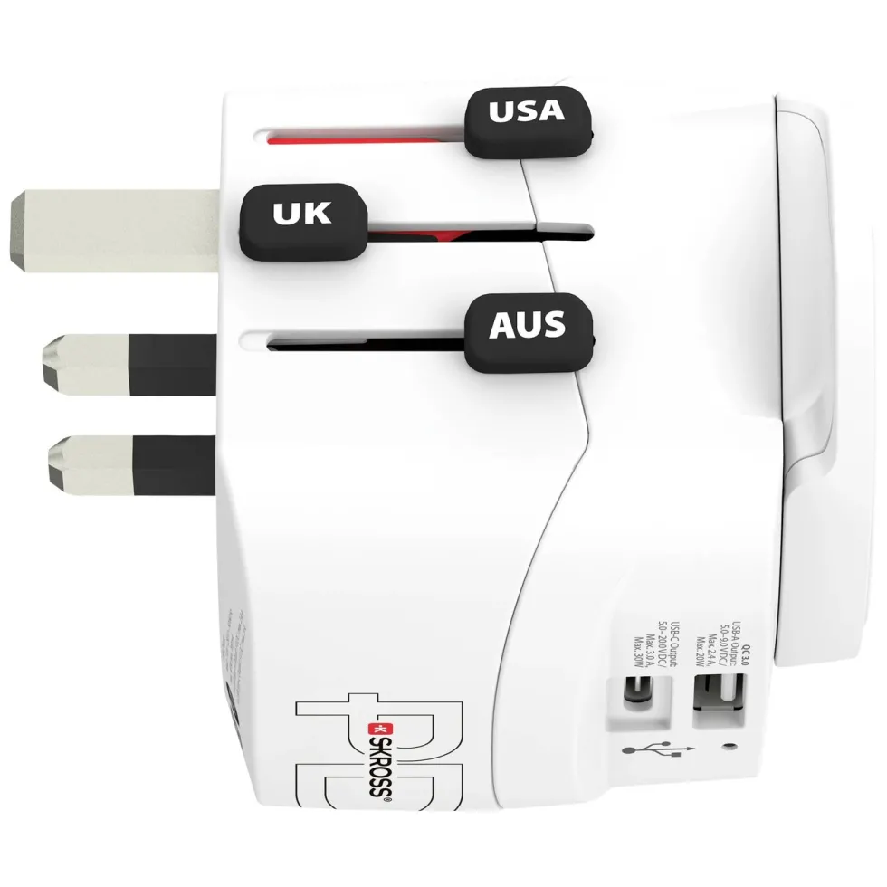 Skross Jordet reiseadapter - universal med USB-uttak