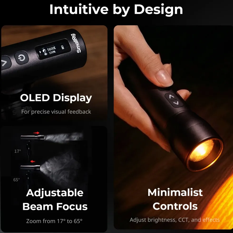 SmallRig RF 05B portabel LED-videolampe med zoom