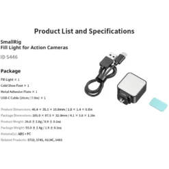 SmallRig Videolampe for actionkameraer