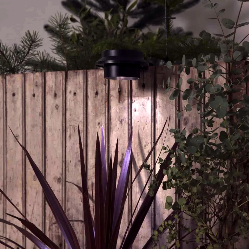 Solcelledrevet gjerdespotlight LED 15 lm