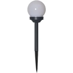 Solcelledrevet LED-lampe Ø10 cm 4-pk.