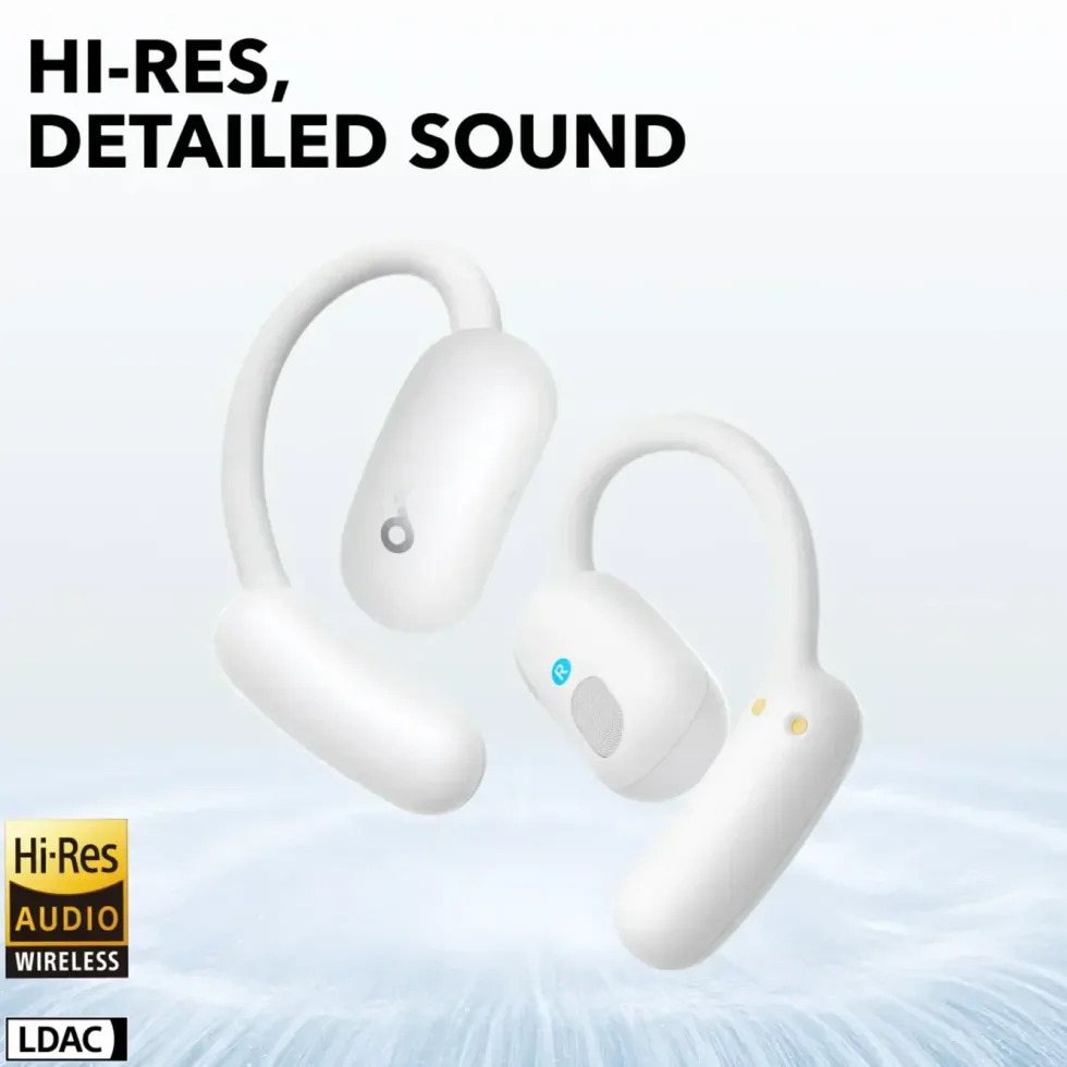 Soundcore AeroFit 2 Open-Ear-hodetelefoner Hvit