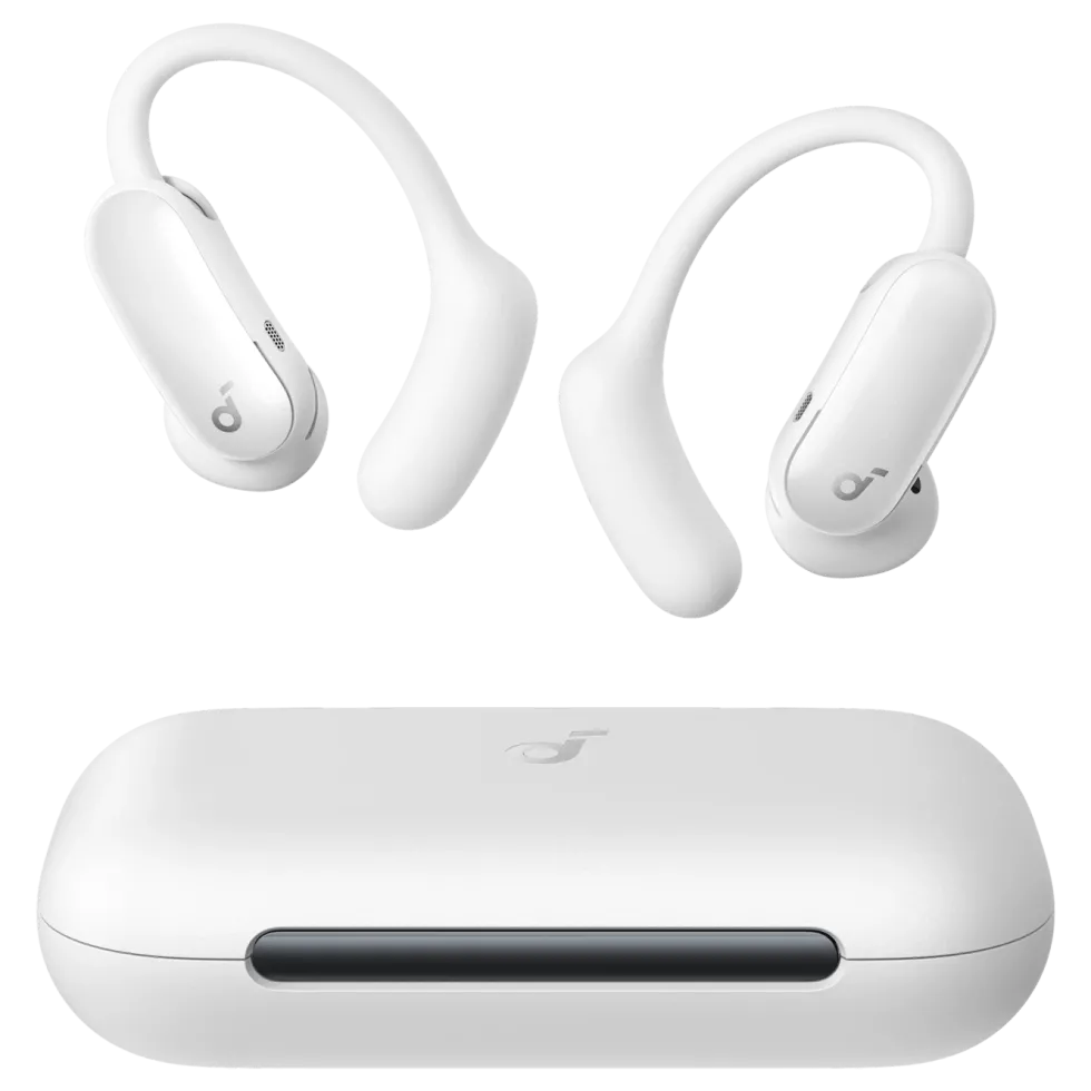 Soundcore AeroFit 2 Pro open ear-hodetelefoner med støyreduksjon Hvit