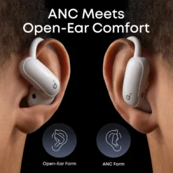 Soundcore AeroFit 2 Pro open ear-hodetelefoner med støyreduksjon Hvit