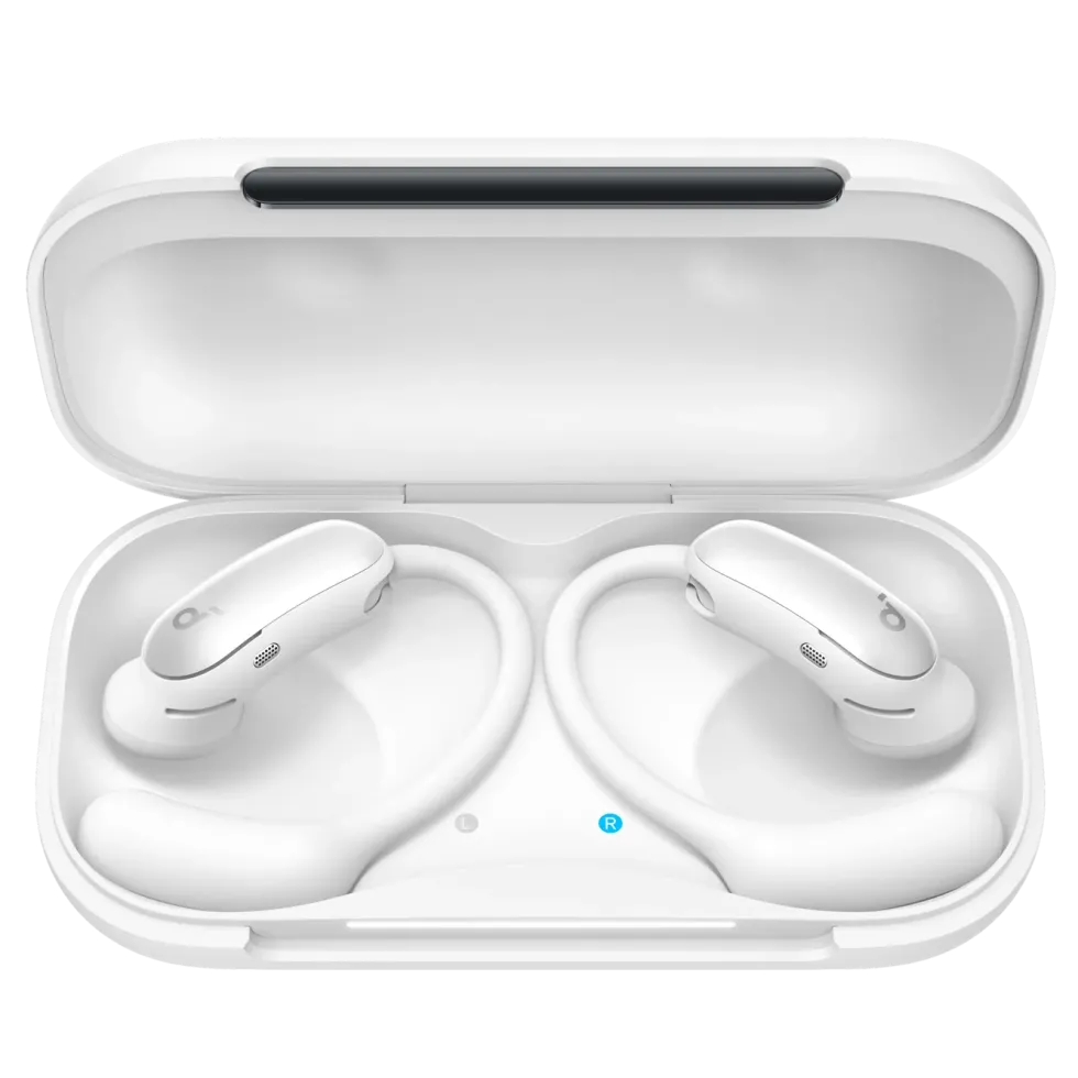 Soundcore AeroFit 2 Pro open ear-hodetelefoner med støyreduksjon Hvit