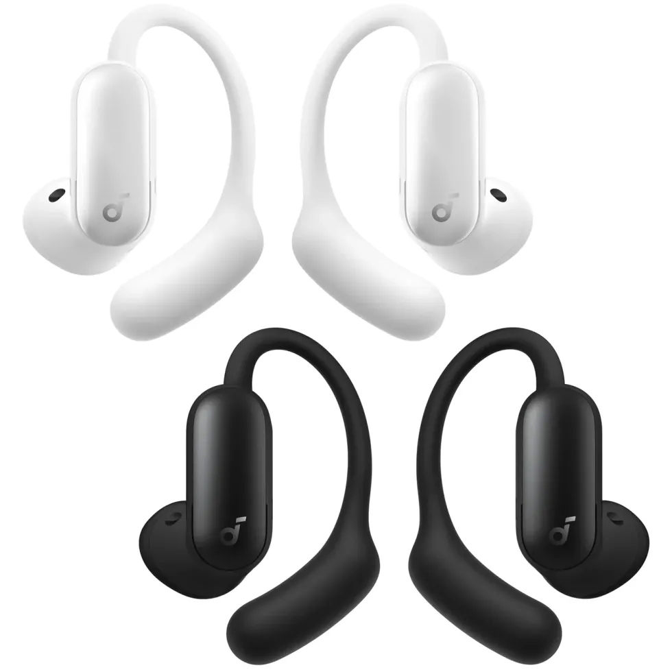 Soundcore AeroFit 2 Pro open ear-hodetelefoner med støyreduksjon Hvit