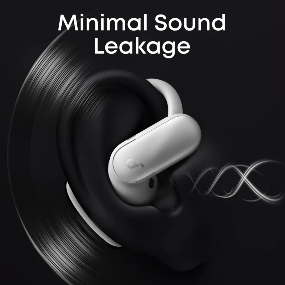 Soundcore AeroFit 2 Pro open ear-hodetelefoner med støyreduksjon Hvit