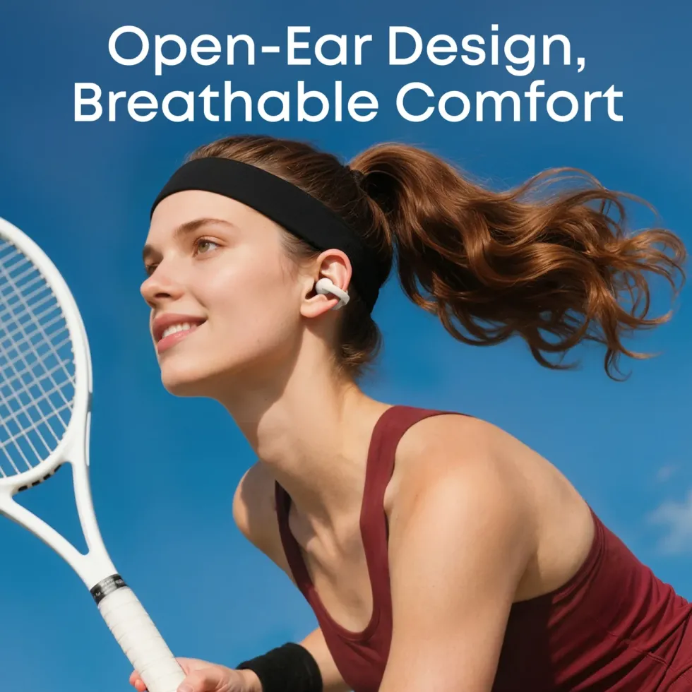 Soundcore C50i trådløse open ear-hodetelefoner Hvit
