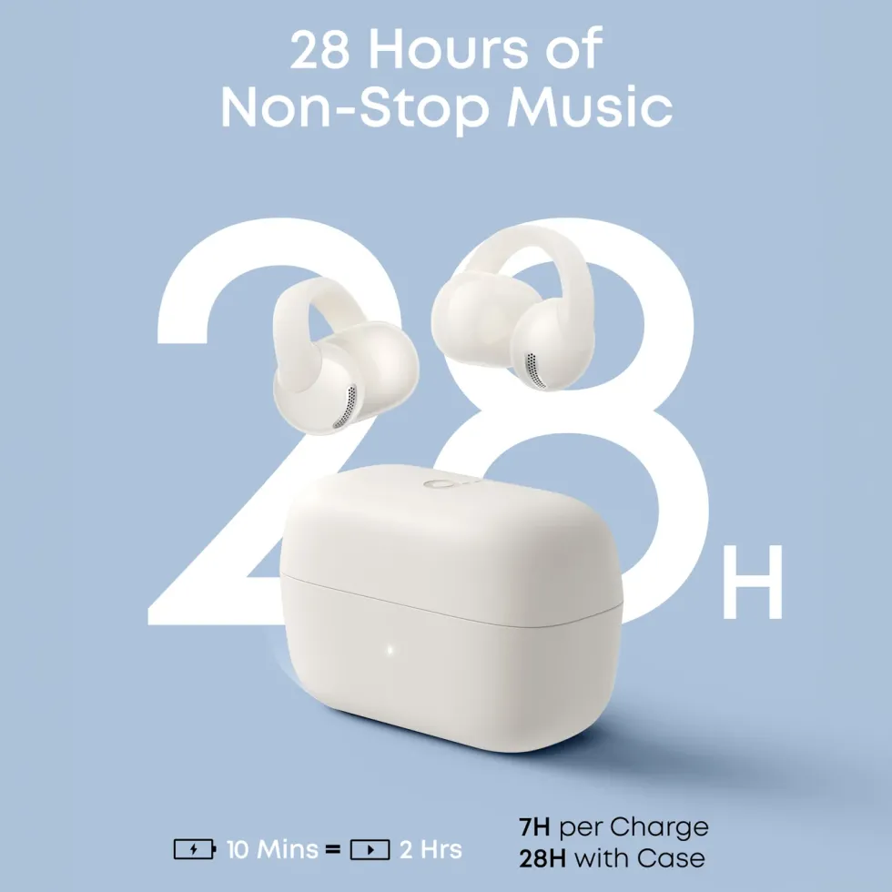 Soundcore C50i trådløse open ear-hodetelefoner Hvit