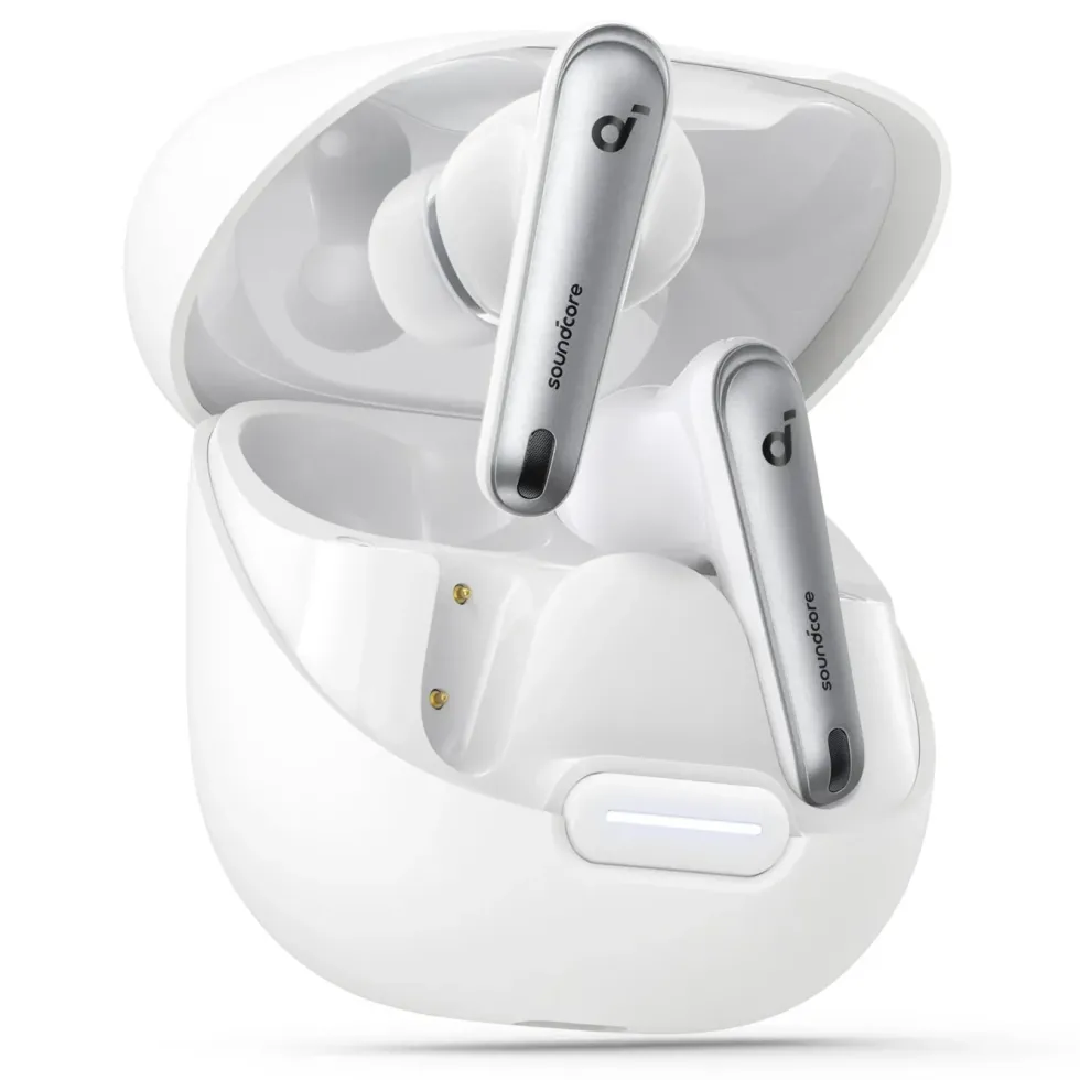 Soundcore Liberty 4 NC trådløse hodetelefoner med støyreduksjon Clear White