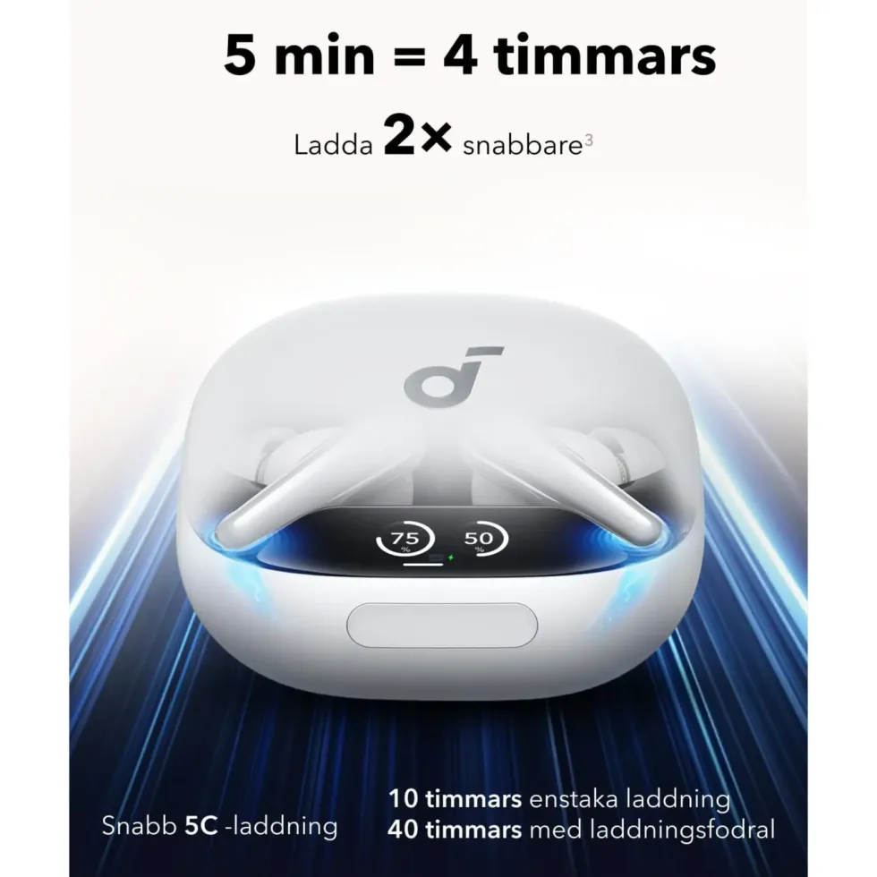 Soundcore Liberty 4 Pro trådløse hodetelefoner med støyreduksjon White