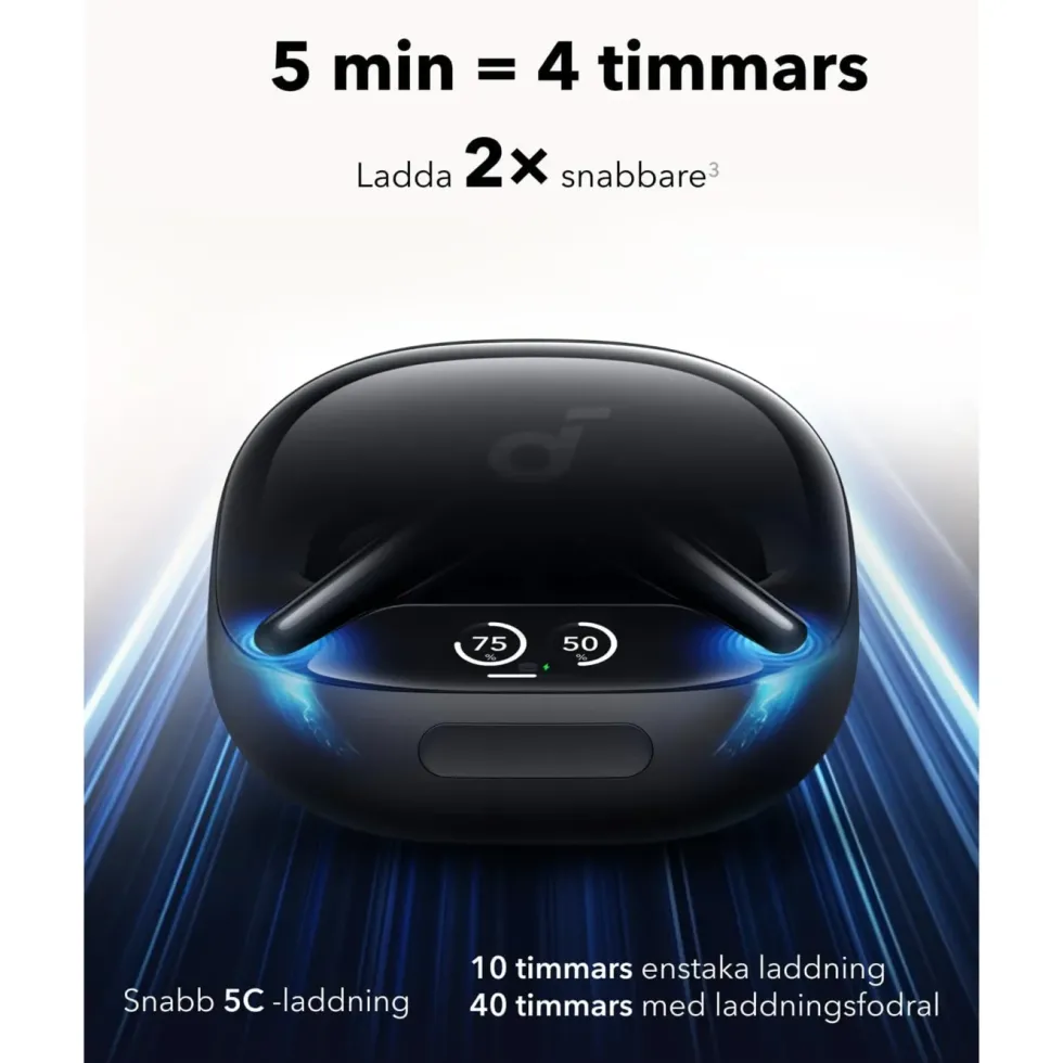 Soundcore Liberty 4 Pro trådløse hodetelefoner med støyreduksjon Black