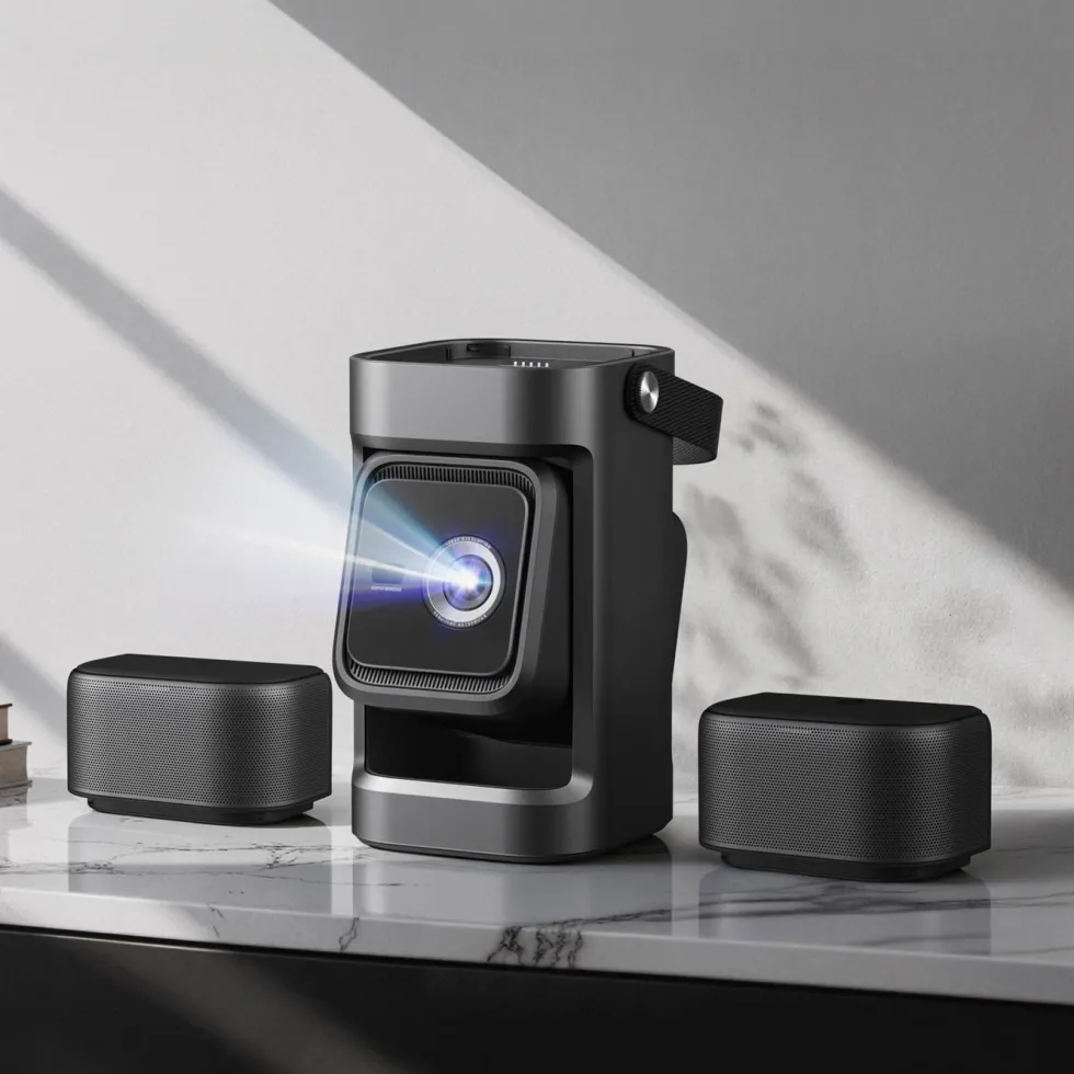 Soundcore Nebula P1 bærbar projektor med avtakbare høyttalere