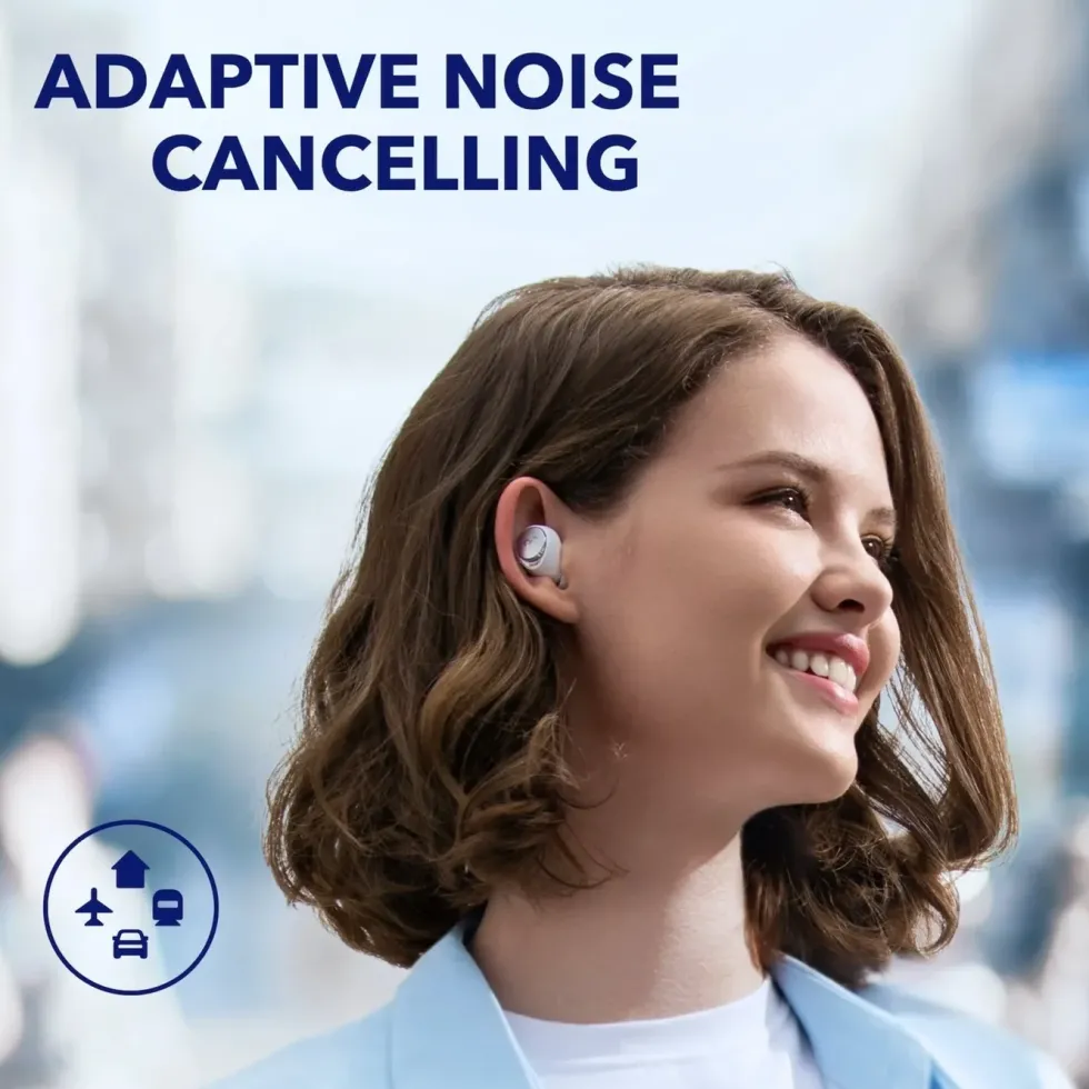 Soundcore Space A40 trådløse hodetelefoner med støyreduksjon Hvit