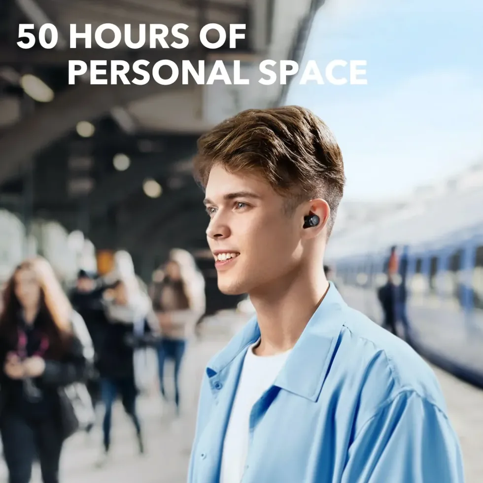 Soundcore Space A40 trådløse hodetelefoner med støyreduksjon Svart