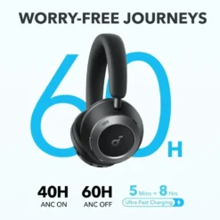 Soundcore Space One Pro Trådløse ANC-hodetelefoner Jet Black