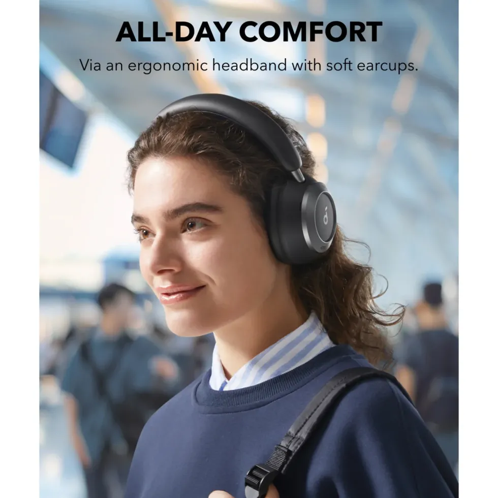 Soundcore Space One Pro Trådløse ANC-hodetelefoner Jet Black