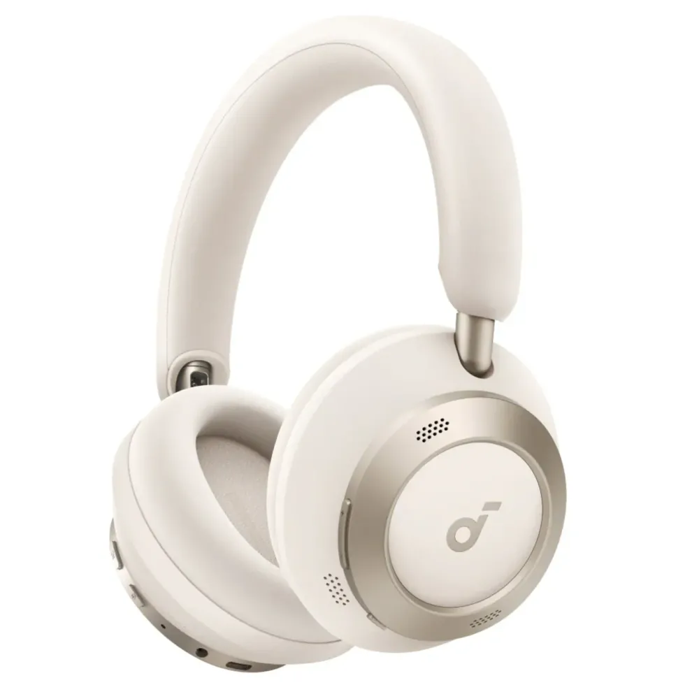 Soundcore Space One Pro Trådløse ANC-hodetelefoner Cream-White