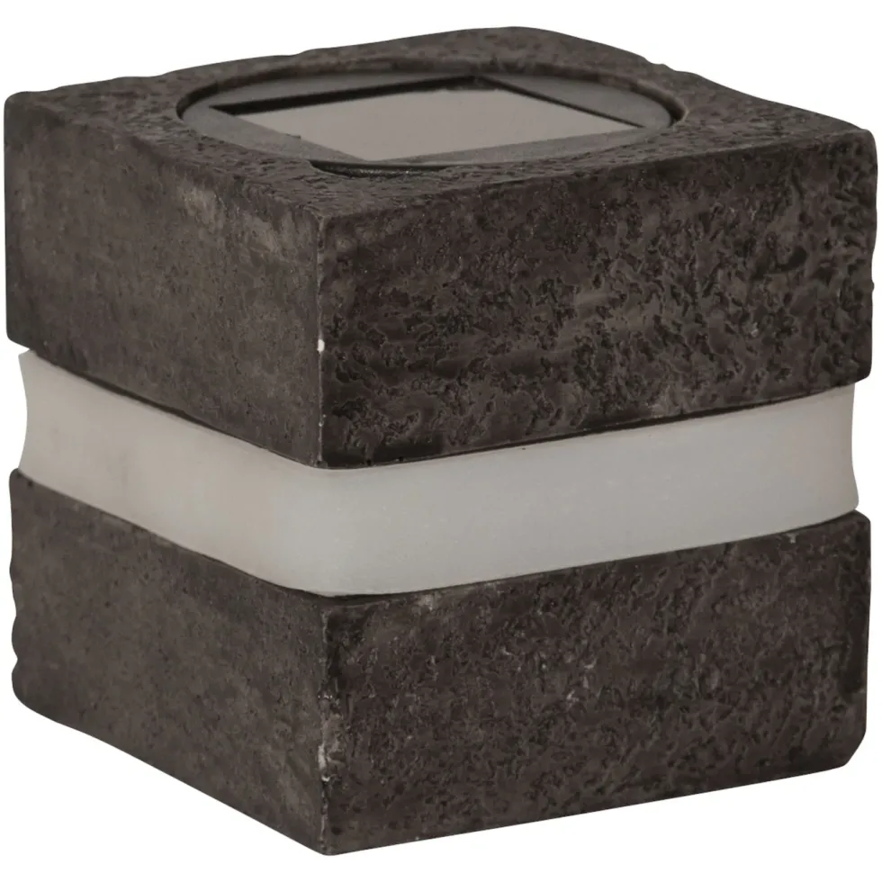 Star Trading Stonecube Hagesbelysning med solceller 2-pk.