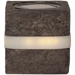 Star Trading Stonecube Hagesbelysning med solceller 2-pk.