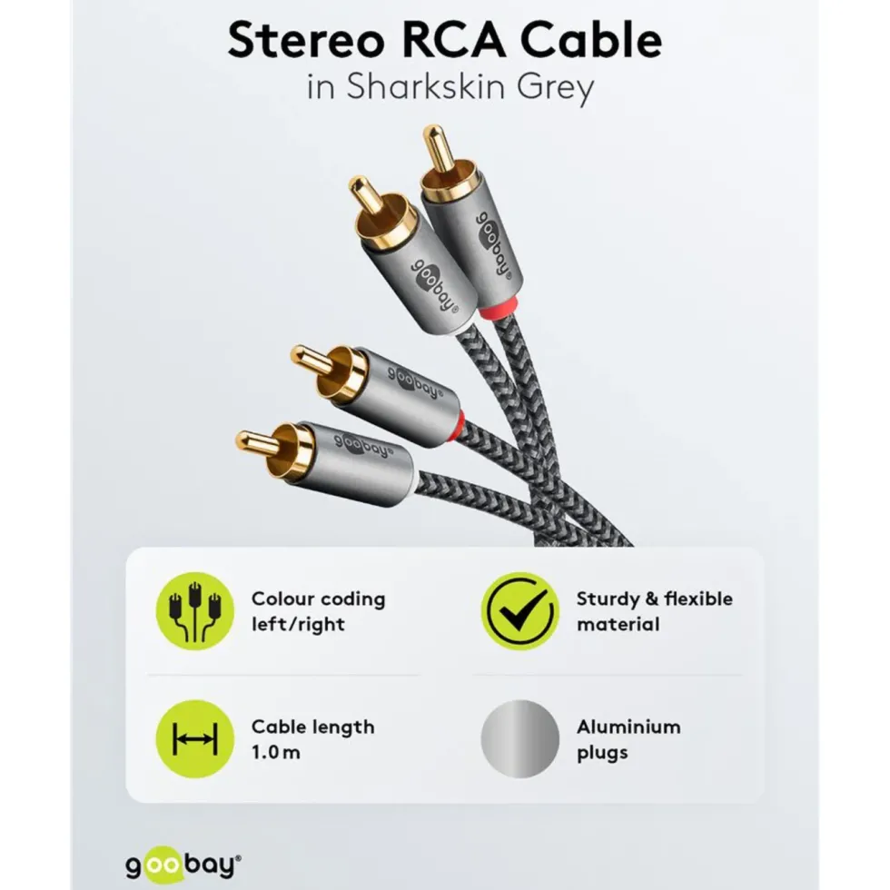 Stereo RCA-kabel 2 m