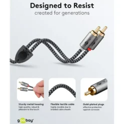 Stereo RCA-kabel 0,5 m