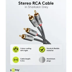Stereo RCA-kabel 5 m