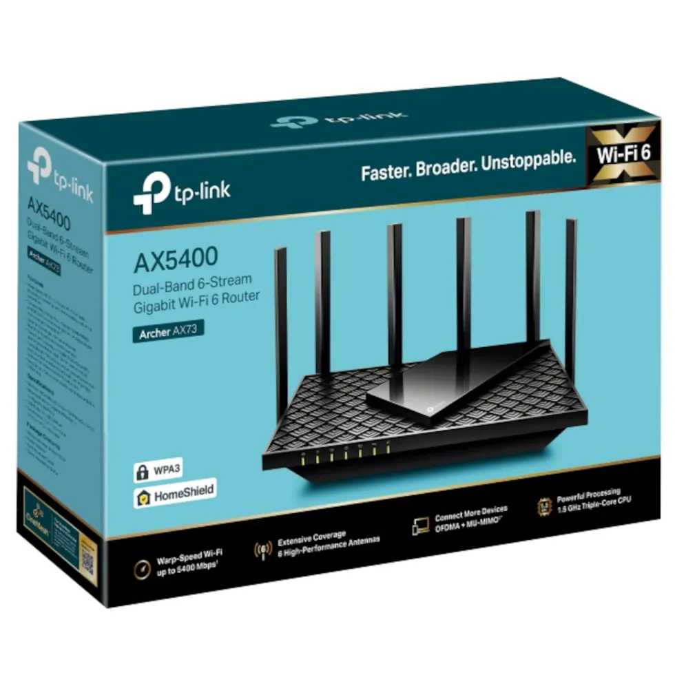 TP-Link Archer AX73 AX5400 Trådløs ruter