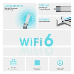 TP-Link Archer TX20UH Trådløst USB-nettverkskort AX1800
