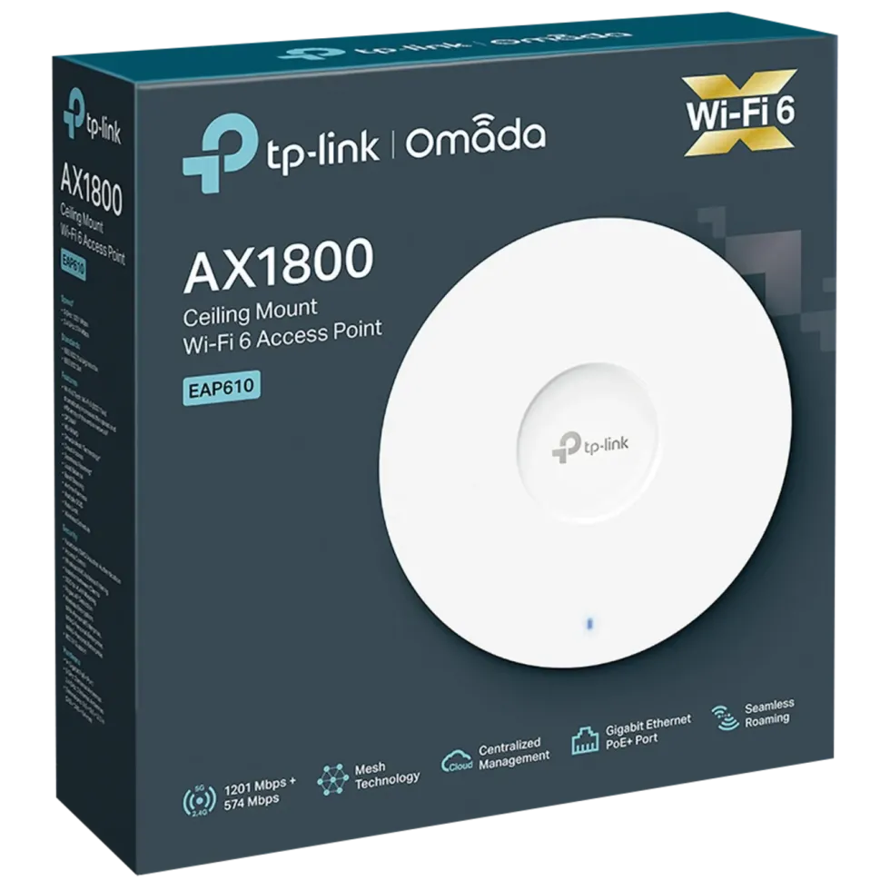 TP-Link Omada EAP610 Wifi 6 Roaming-aksesspunkt AX1800