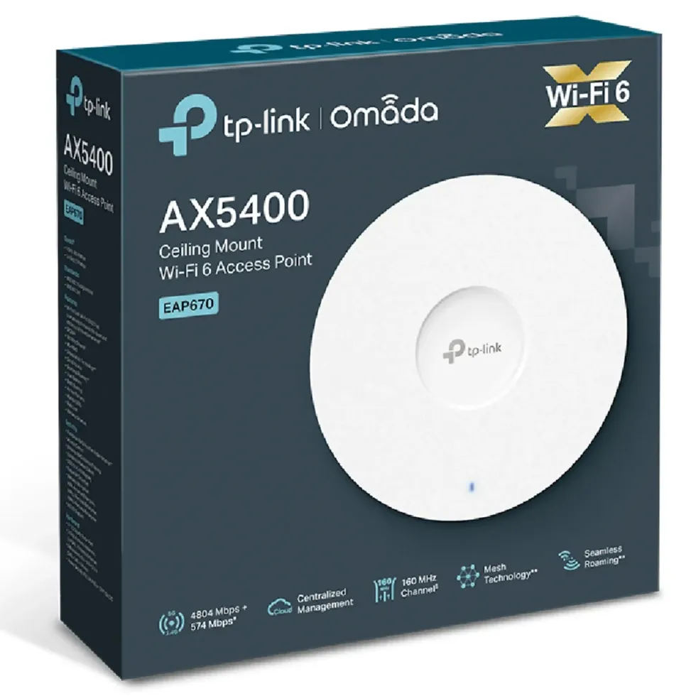 TP-Link Omada EAP670 Wifi 6 Roaming-aksesspunkt AX5400