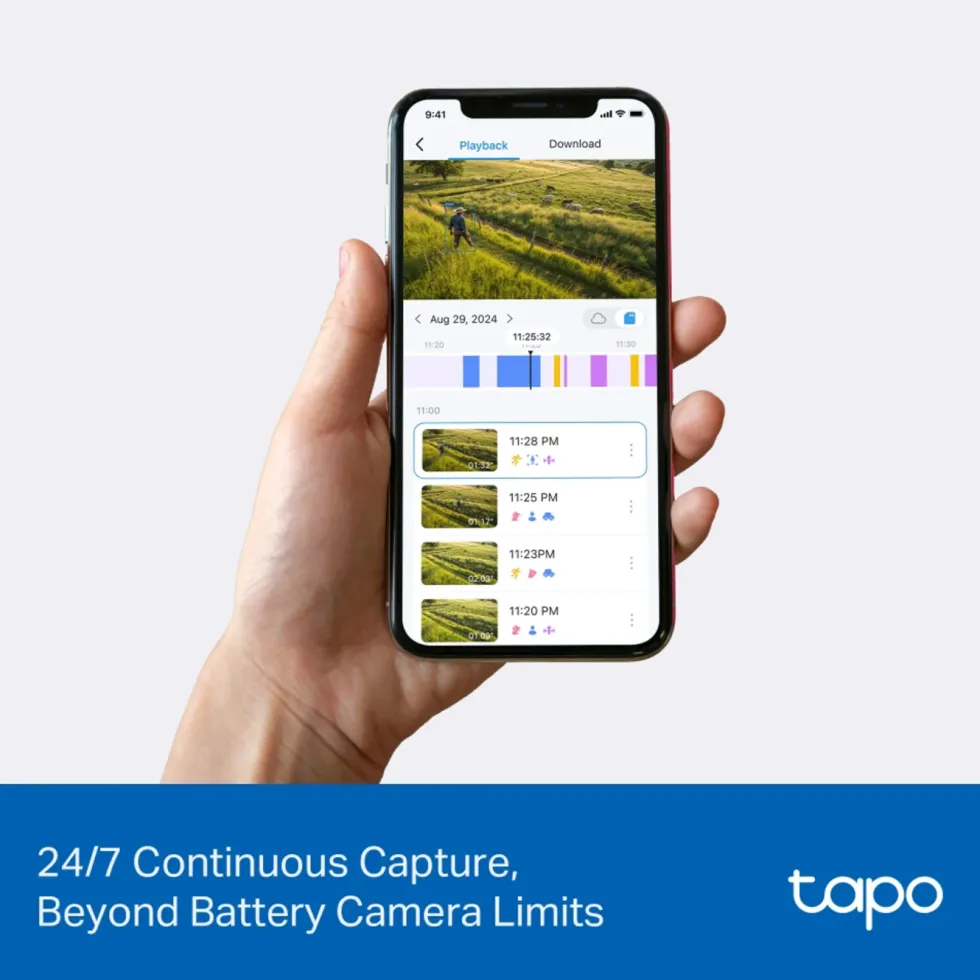 TP-Link Tapo C665G Solcelledrevet 4K Pan/Tilt overvåkingskamera med Wi-Fi/4G
