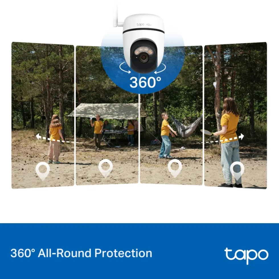 TP-Link Tapo C615G Solcelledrevet 4G LTE Pan/Tilt overvåkingskamera