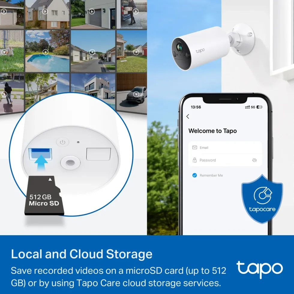 TP-Link Tapo C410 Trådløst overvåkingskamera 4-pack