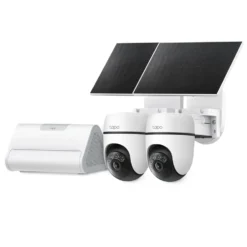 TP-Link Tapo HB112 Solcelledrevet overvåkingskamera 2K pan/tilt 2-pk. Hvit
