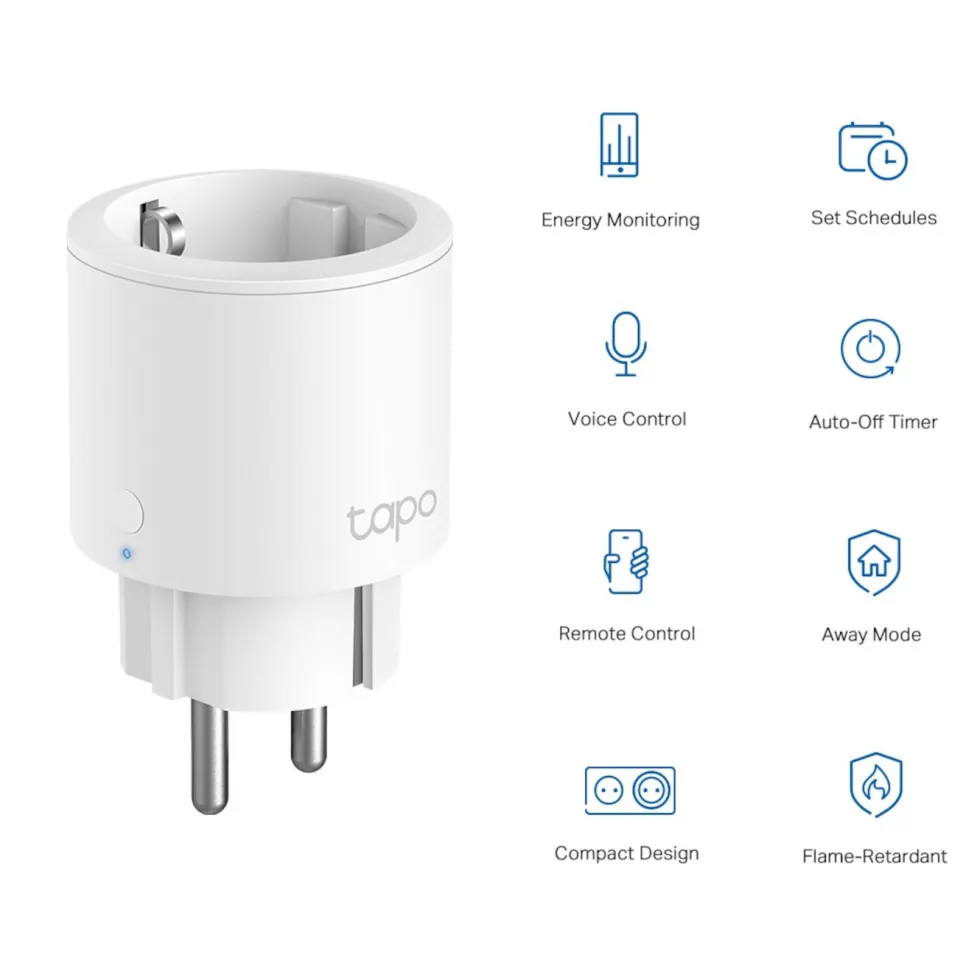 TP-Link Tapo P115 Smart Wifi-fjernstrømbryter med energimåling 4-pk.