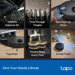 TP-Link Tapo RV50 Pro Omni – Robotstøvsuger med basestasjon