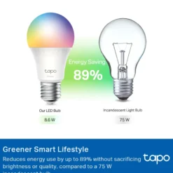 TP-Link Tapo Smart RGB LED-pære 1100 lumen E27