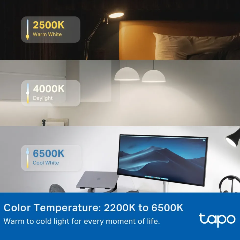 TP-Link Tapo Smart RGB LED-pære 1100 lumen E27