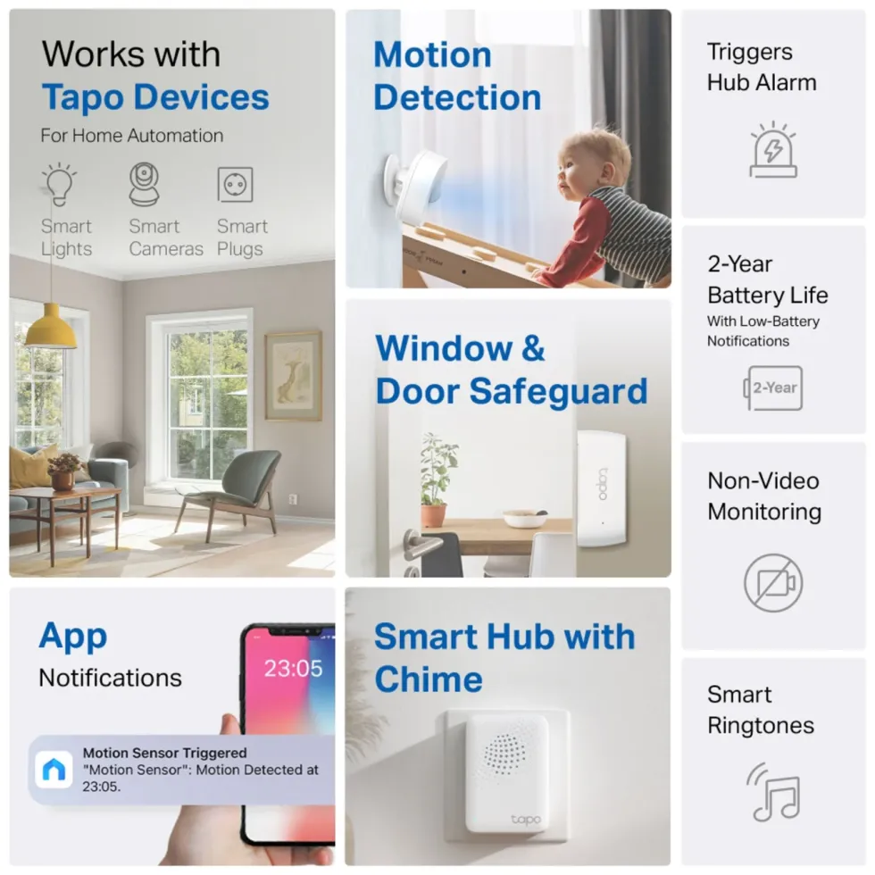 TP-Link Tapo T30 KIT – Smarte sensorer for et tryggere og mer komfortabelt hjem