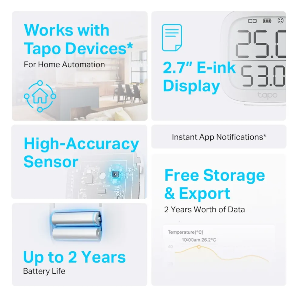 TP-Link Tapo T315 Smart termometer og hygrometer