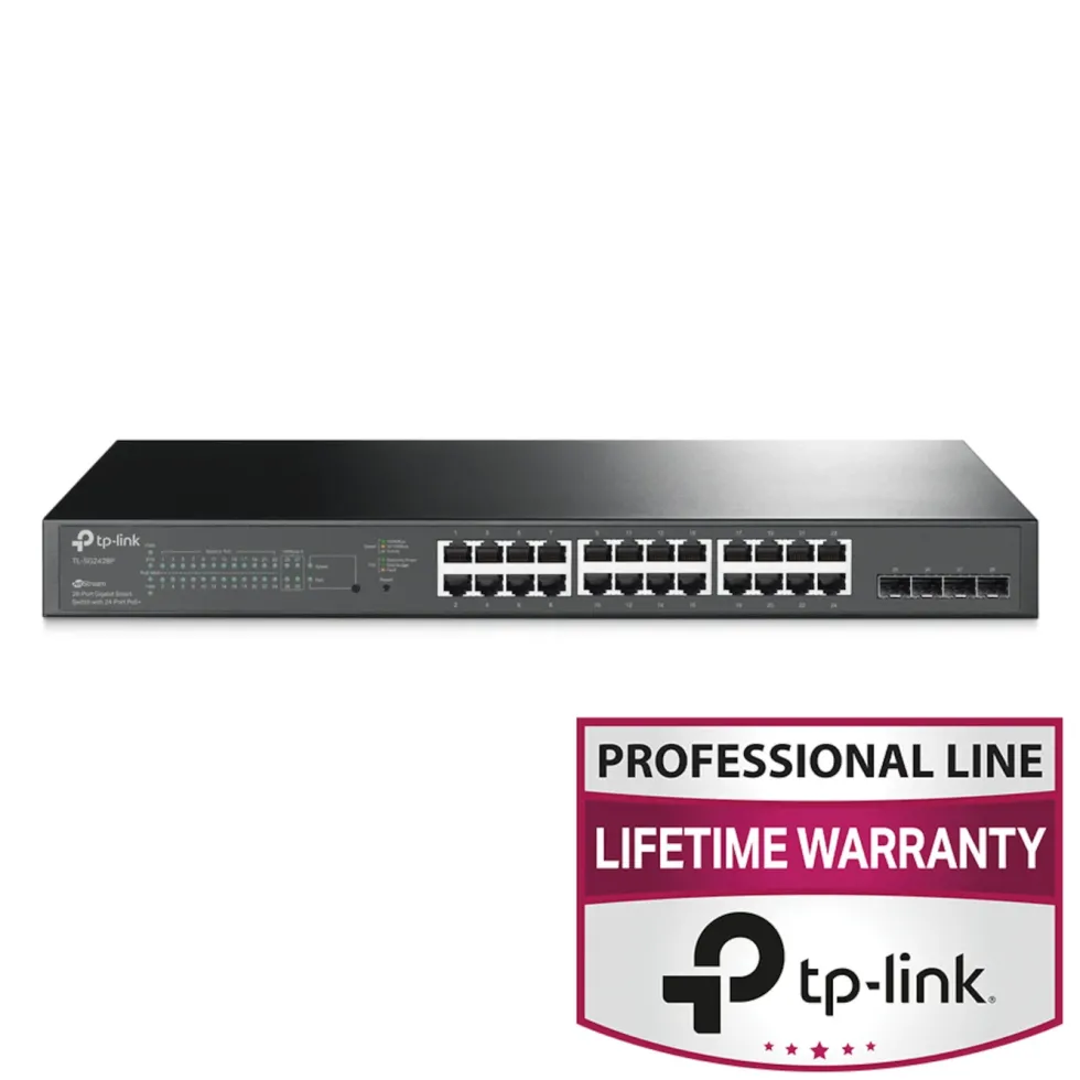 TP-Link TL- SG2428P Administrerbar gigabitswitch - 28 porter med 24 porter PoE+