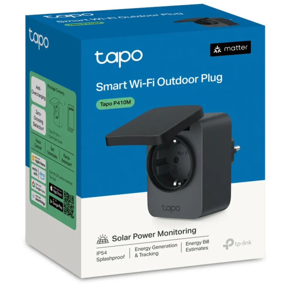 TP-Link TP-Link Tapo P410M smart wifi-plugg med energimåling 3680 W