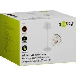 Trådløs LED-bordlampe 25 cm Hvit