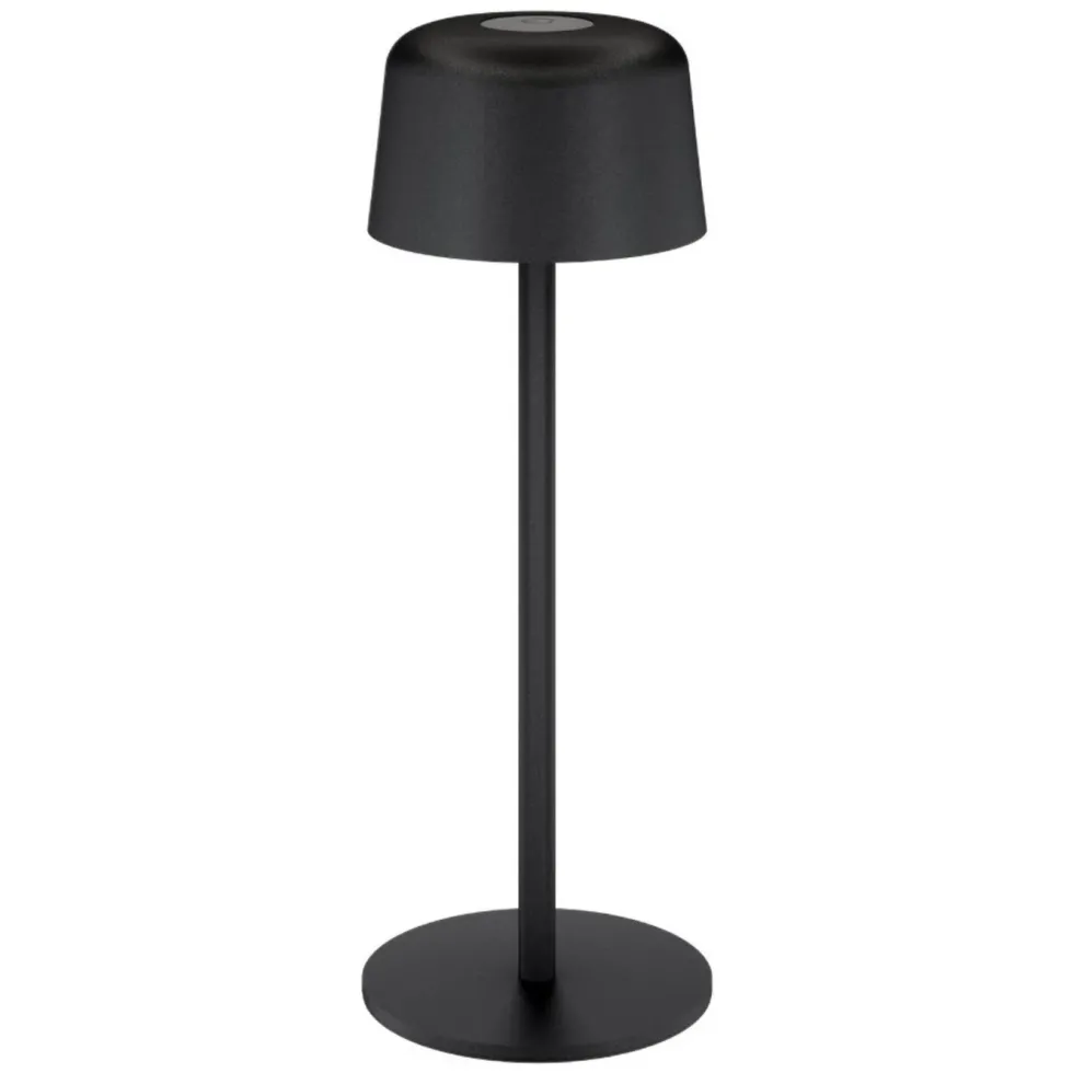 Trådløs LED-bordlampe 25 cm Svart