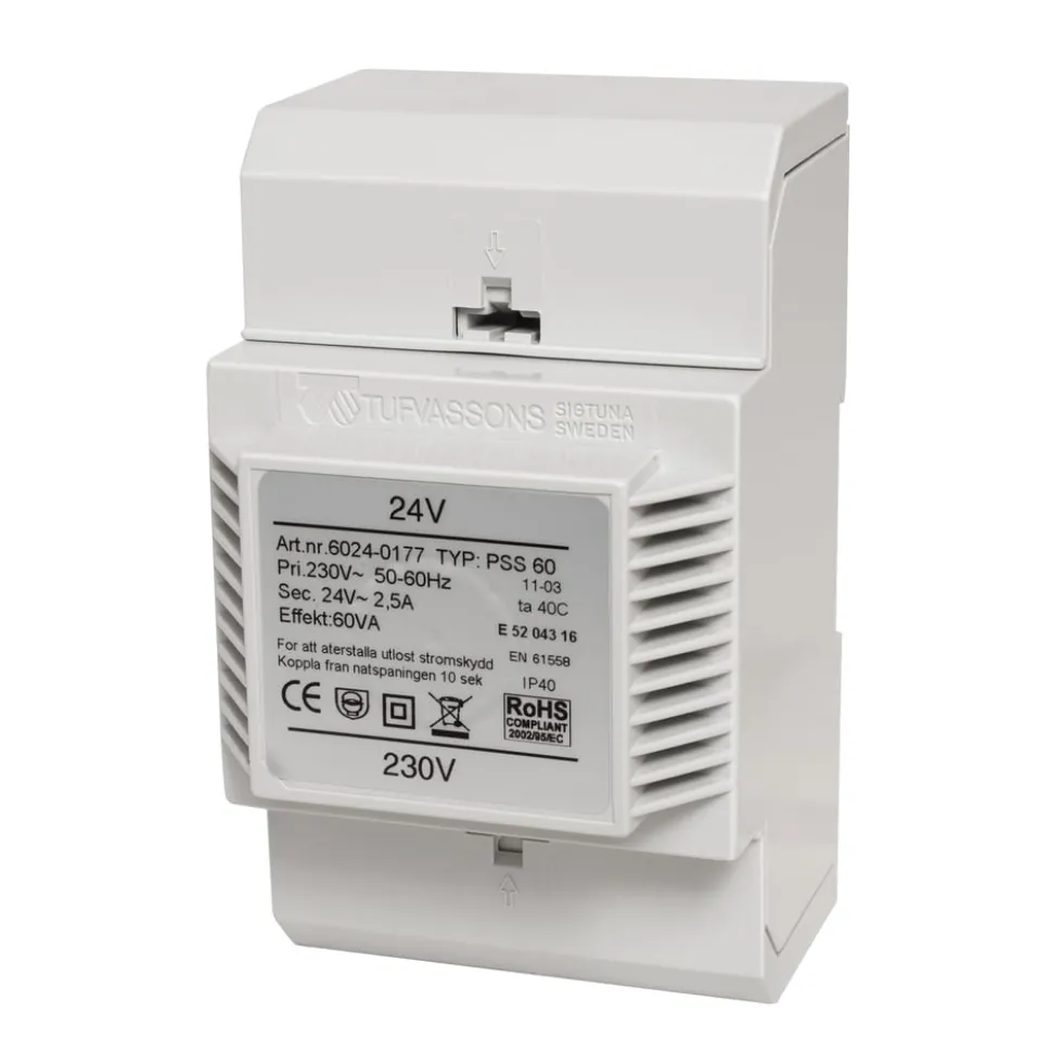 Tufvassons Installasjonstransformator 24 V (AC) 60 W