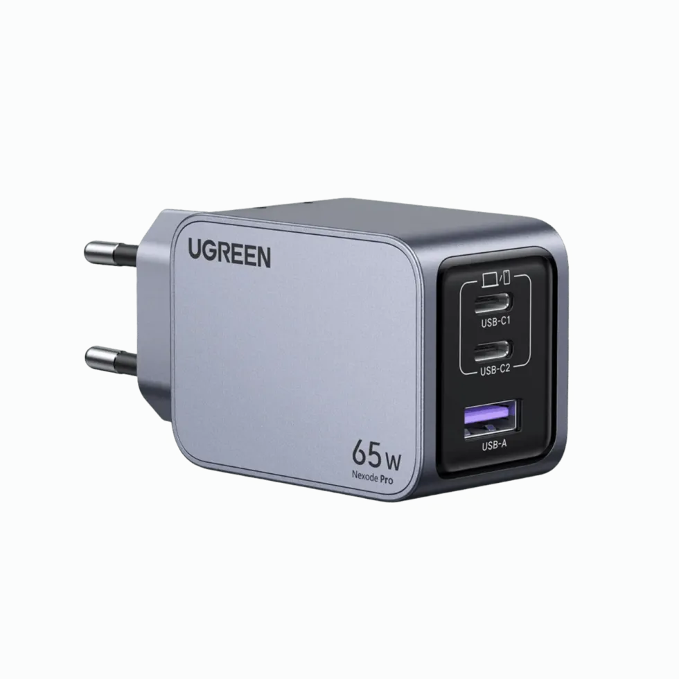 Ugreen Nexode Pro 65 W GaN-hurtiglader med 3 porter